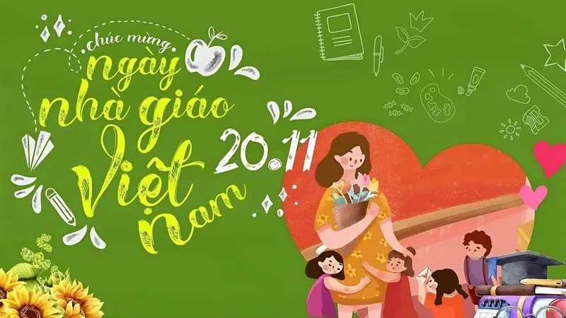 Không khí trang trọng cùng background 20/11 lễ kỷ niệm