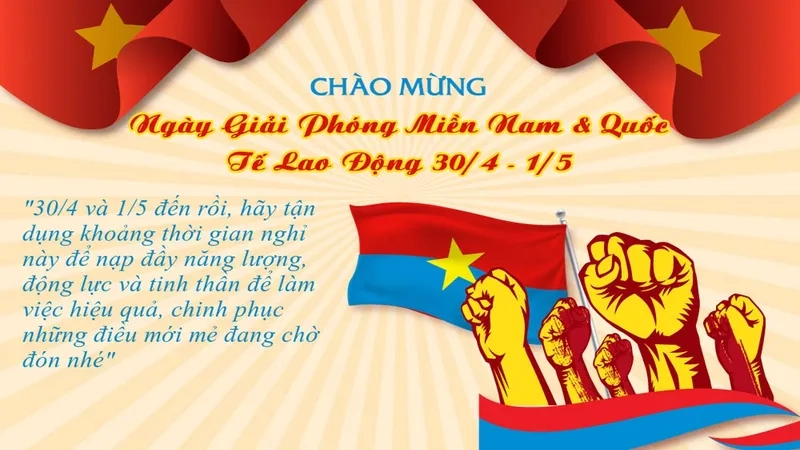 Thổi làn gió yêu nước vào môi trường làm việc với background 30/4 công sở