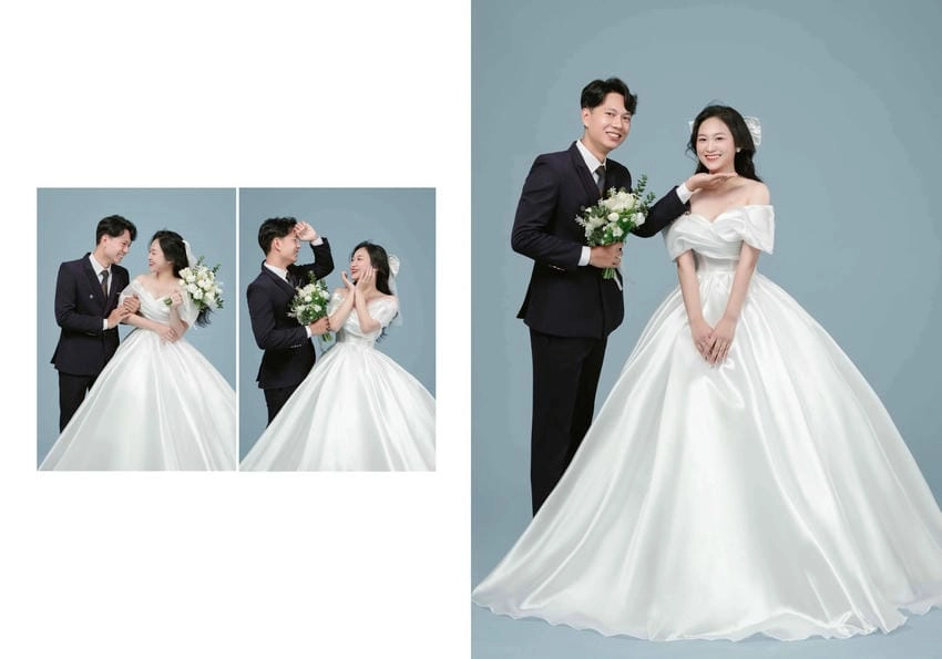 Background ảnh cưới đơn giản mà tinh tế tự nhiên