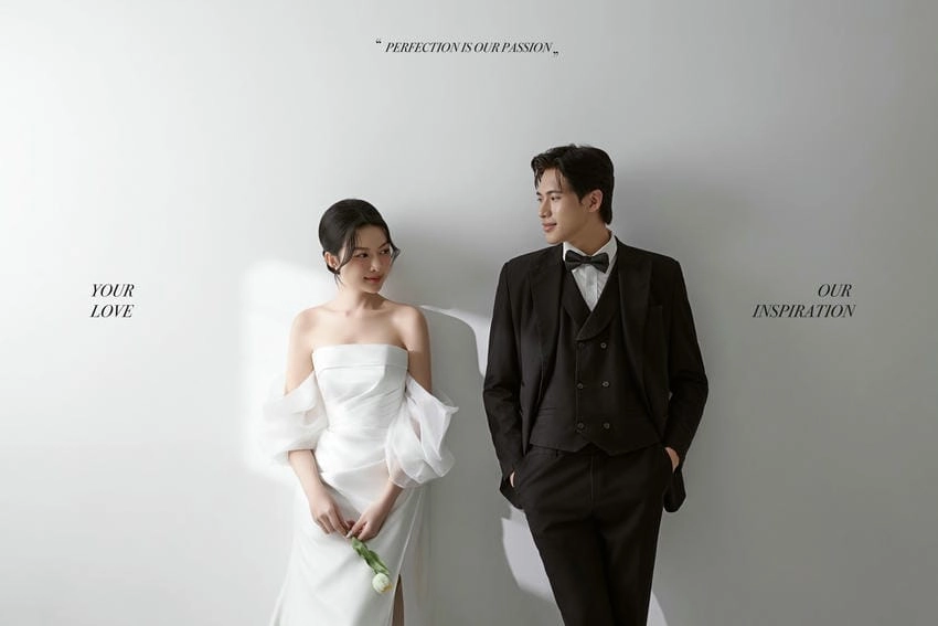 Background ảnh cưới phong cách Hàn Quốc ngọt ngào