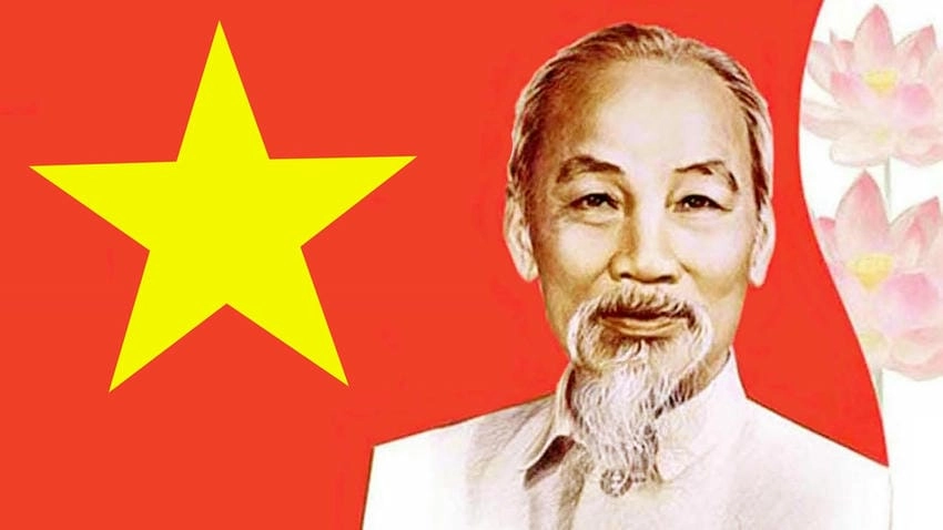 Background Bác Hồ cho sự kiện tạo chiều sâu trang nghiêm