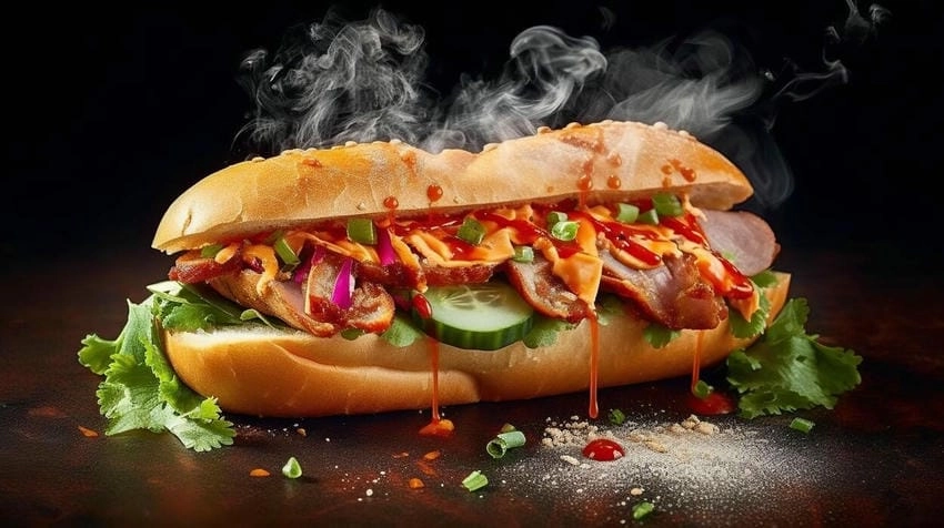 Background bánh mì hiện đại phù hợp xu hướng mới