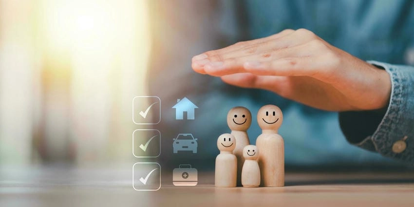 Background bảo hiểm đơn giản nhưng đầy tinh tế