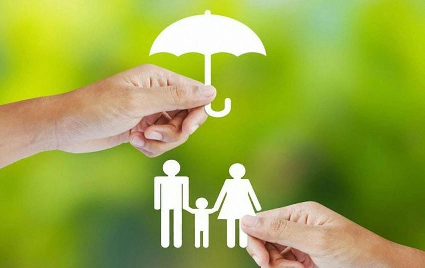 Background bảo hiểm sáng tạo mang đậm phong cách