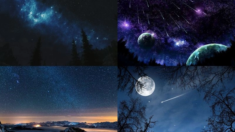 Khám phá vẻ đẹp huyền ảo từ background bầu trời đêm đầy mê hoặc