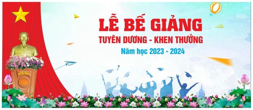 Background lễ bế giảng 4k sắc nét từng chi tiết