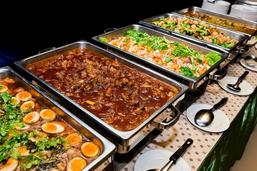 Background buffet phông nền phù hợp quay chụp