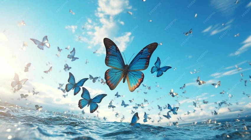 Background bướm bay ý tưởng gợi mở nhiều sáng tạo