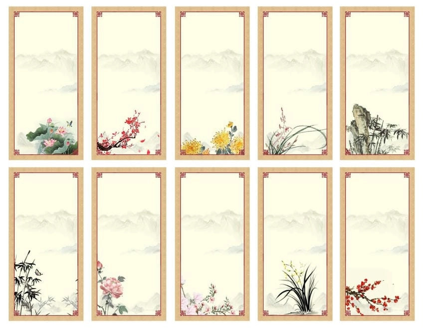 Background câu đối thiết kế hài hòa bắt mắt người xem