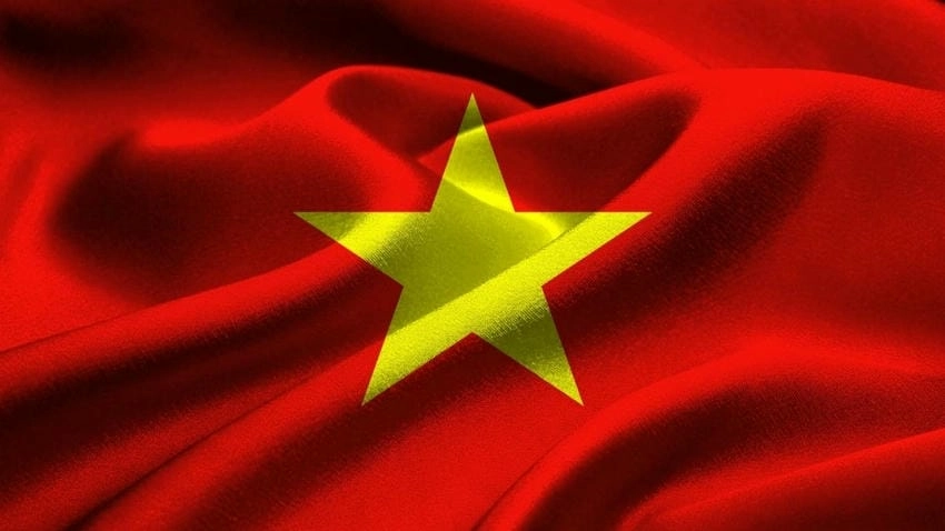 Background Cờ Việt Nam đơn giản nhưng tinh tế