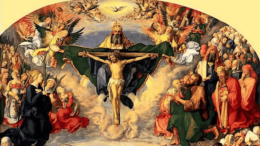 Background công giáo nghệ thuật hòa quyện ánh sáng