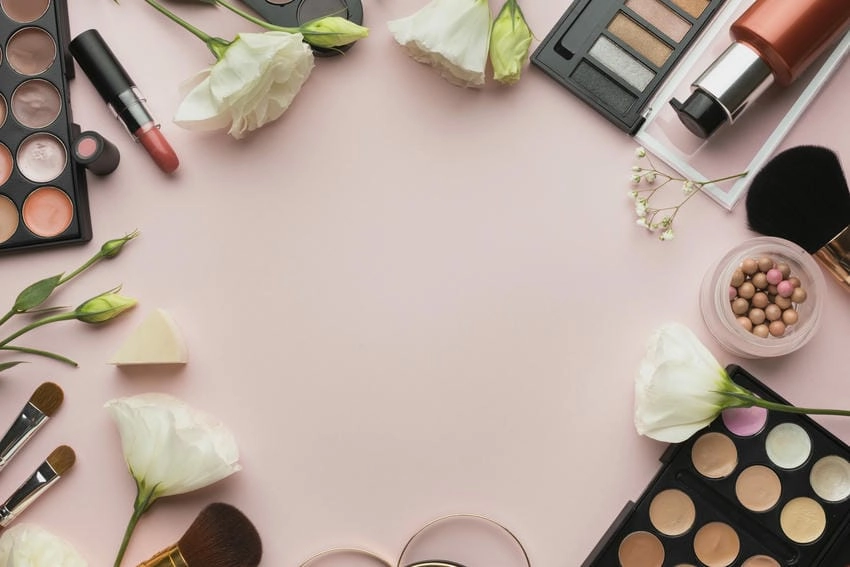 Background cosmetic trừu tượng sáng tạo và nghệ thuật