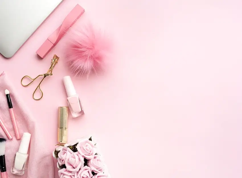 Background cosmetic sang trọng tạo điểm nhấn