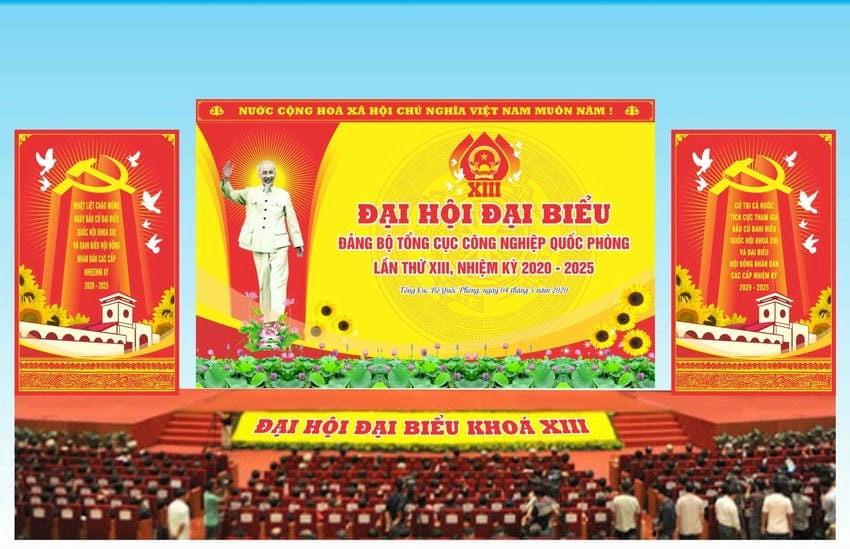 Background đại hội đảng đa năng phù hợp nhiều mục đích