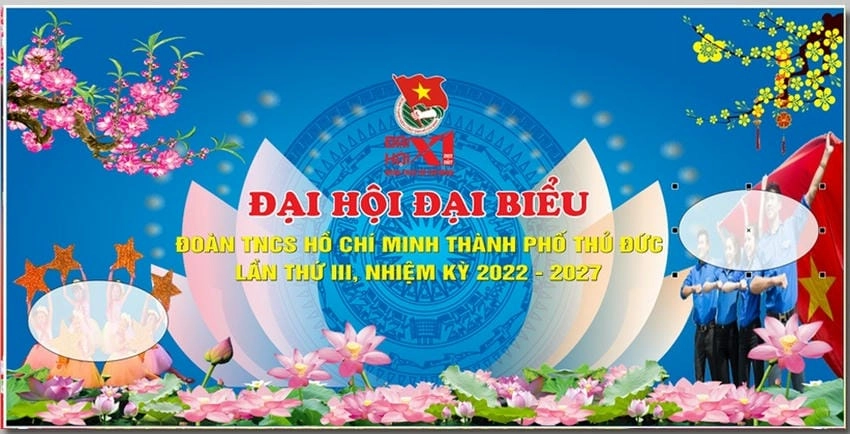 Background đại hội đoàn ấn tượng nổi bật trong sự kiện