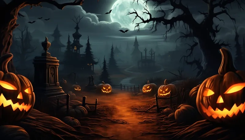 Background halloween đơn sắc tinh tế cho không gian nhẹ nhàng