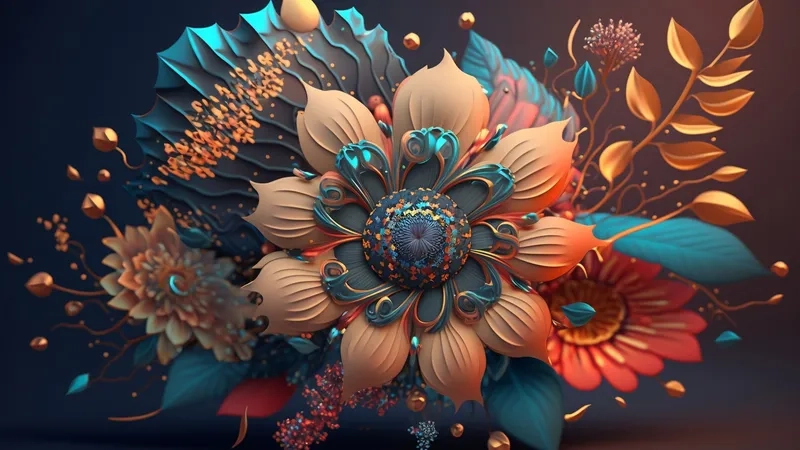 Khám phá background hoa 3D đẹp mang sắc màu tự nhiên sống động