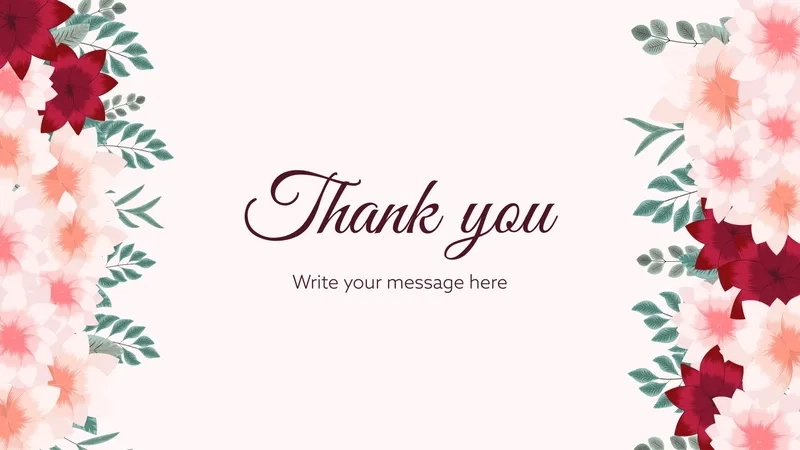 Trình chiếu ấn tượng với background hoa cảm ơn cho powerpoint
