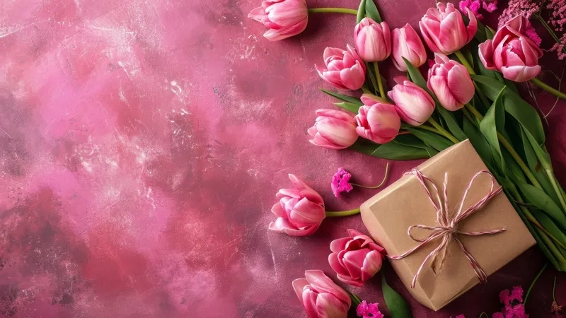 Gửi niềm yêu thương với background hoa chúc mừng con gái