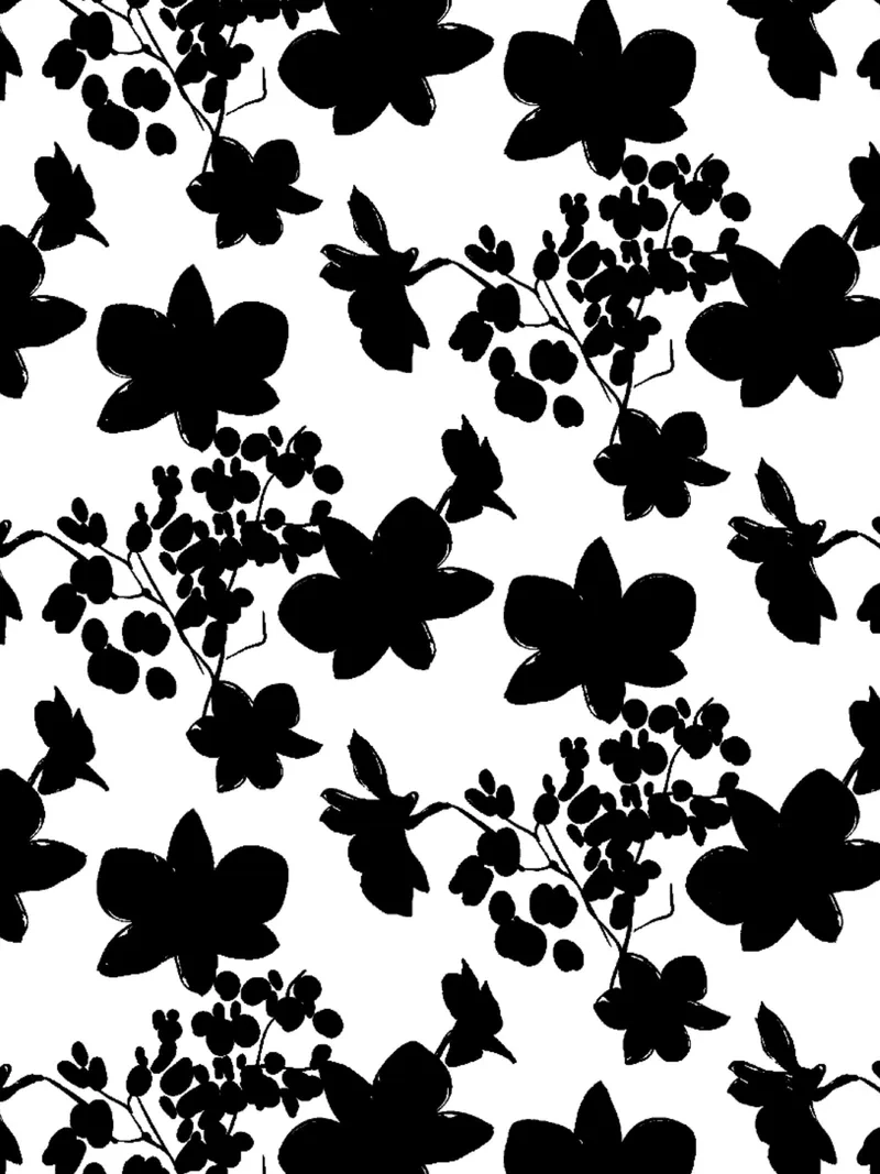 Sáng tạo thiết kế độc đáo cùng background hoa đen trắng vector