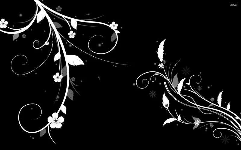 Poster nổi bật và nghệ thuật nhờ background hoa đen trắng poster