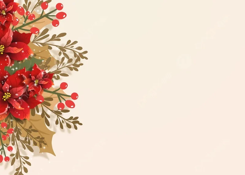 Background hoa Giáng sinh backdrop sự kiện lung linh