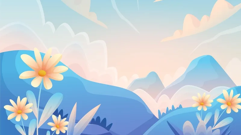 Thỏa sức sáng tạo với background hoa hoạt hình đẹp đầy màu sắc