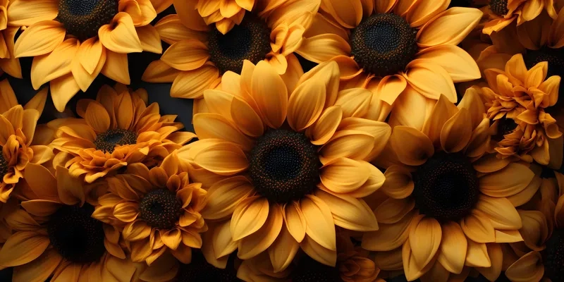 Phong cách retro độc đáo với background hoa hướng dương retro