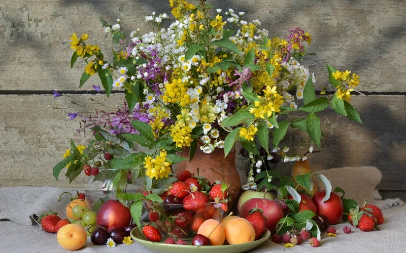 Trang trí máy tính với background hoa quả máy tính đẹp mắt