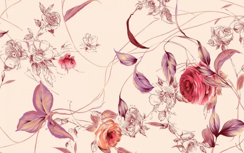 Background hoa trang trí hoạt hình đáng yêu sinh động cho dự án