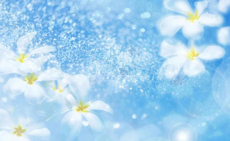 Phong cách cổ điển với background hoa xanh vintage