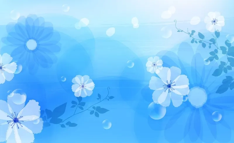 Background hoa xanh cho powerpoint chuyên nghiệp