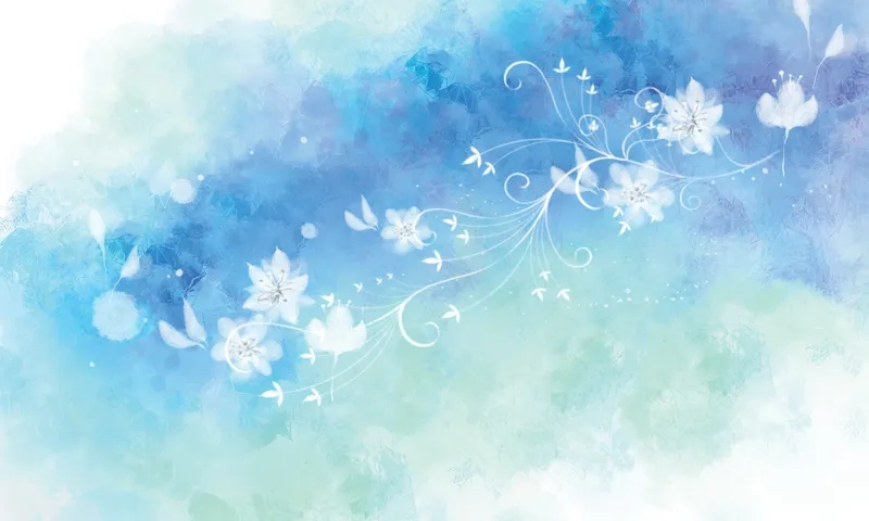 Hình nền hoa xanh tươi mát cho màn hình của bạn