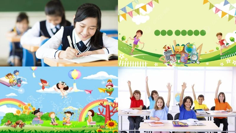 Background học sinh nổi bật tạo sức hút tự nhiên