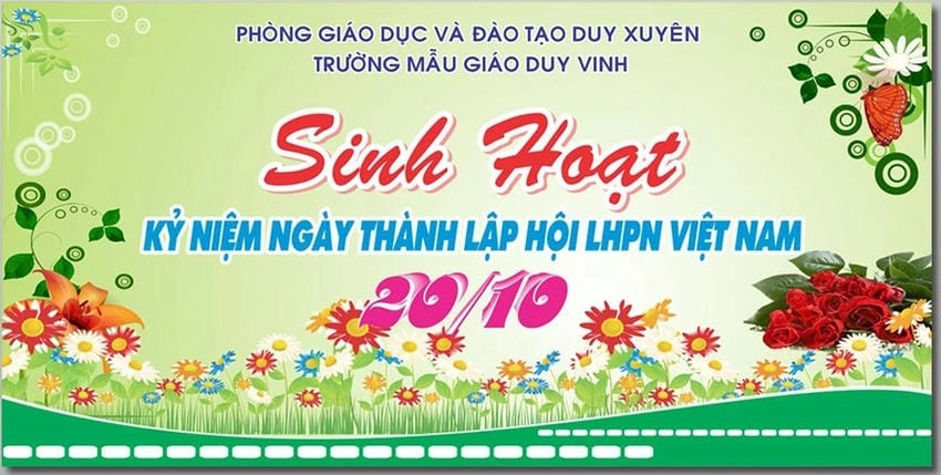 Background hội phụ nữ hoa nhẹ nhàng đầy màu sắc