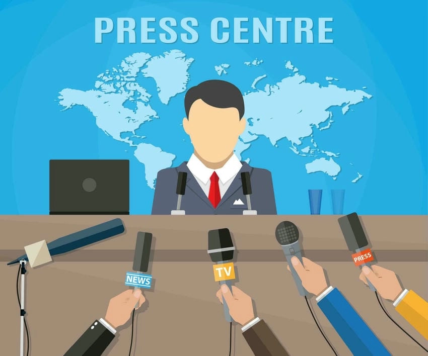 Background họp báo ý tưởng sáng tạo đầy cảm hứng