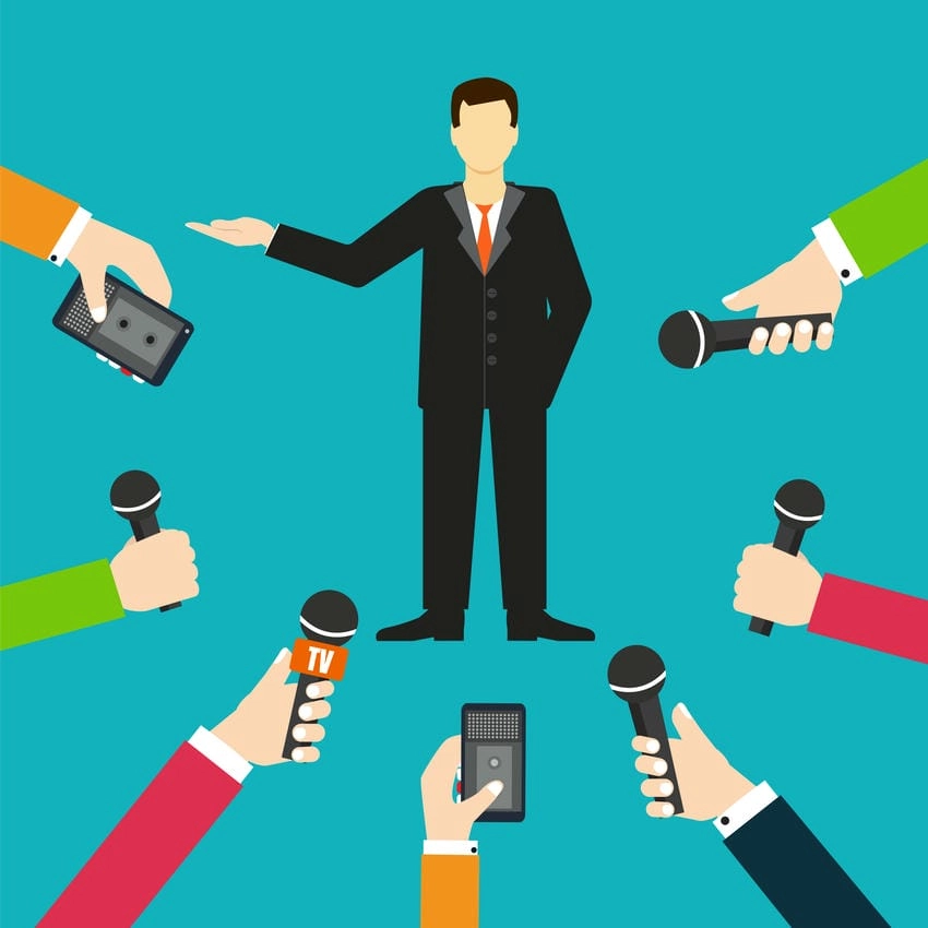 Background họp báo sân khấu rộng rãi và hiện đại