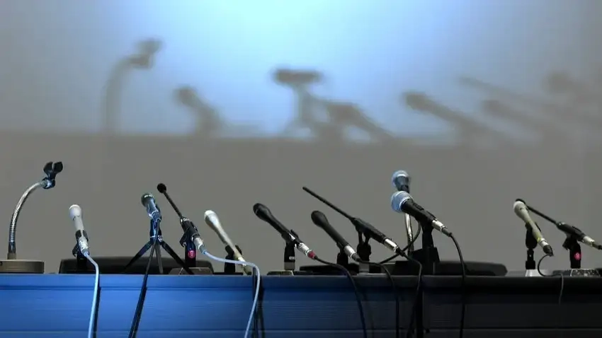 Background họp báo 4k sắc nét và sống động