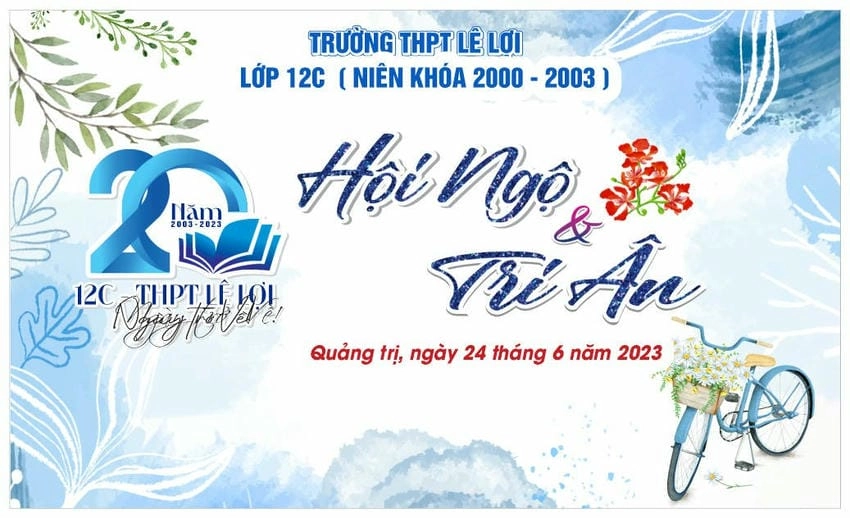 Background họp lớp ấn tượng tạo điểm nhấn khó quên