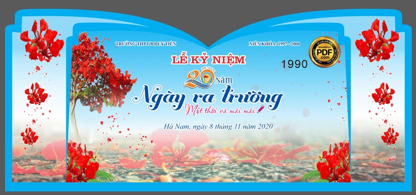 Background họp lớp đẹp làm bừng sáng khoảnh khắc xưa