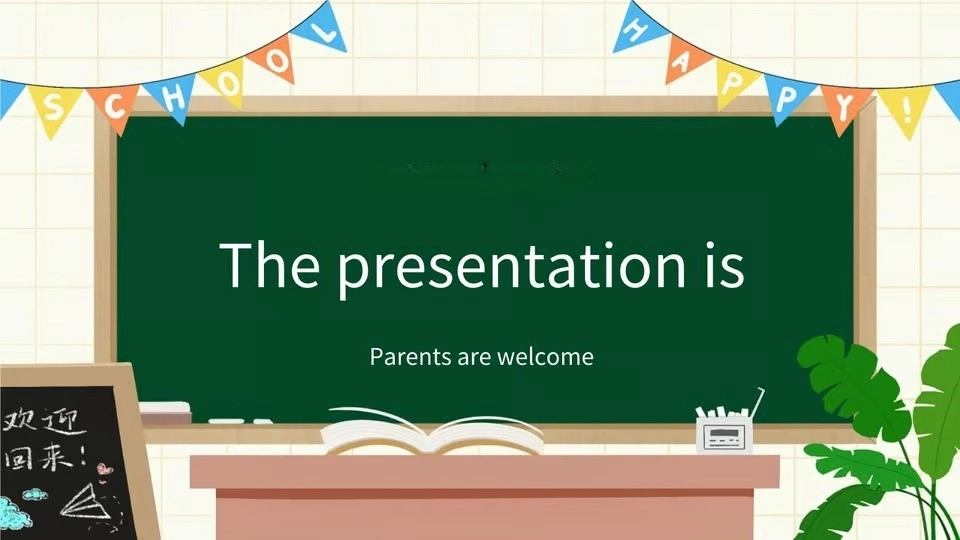 Background họp phụ huynh đơn giản vẫn giữ nét tinh tế