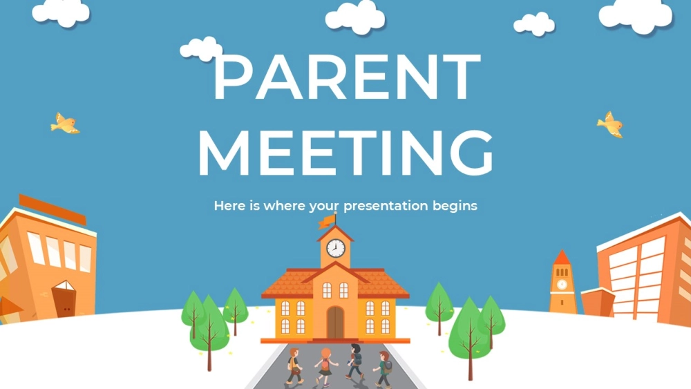 Background họp phụ huynh văn phòng phù hợp không gian nghiêm túc