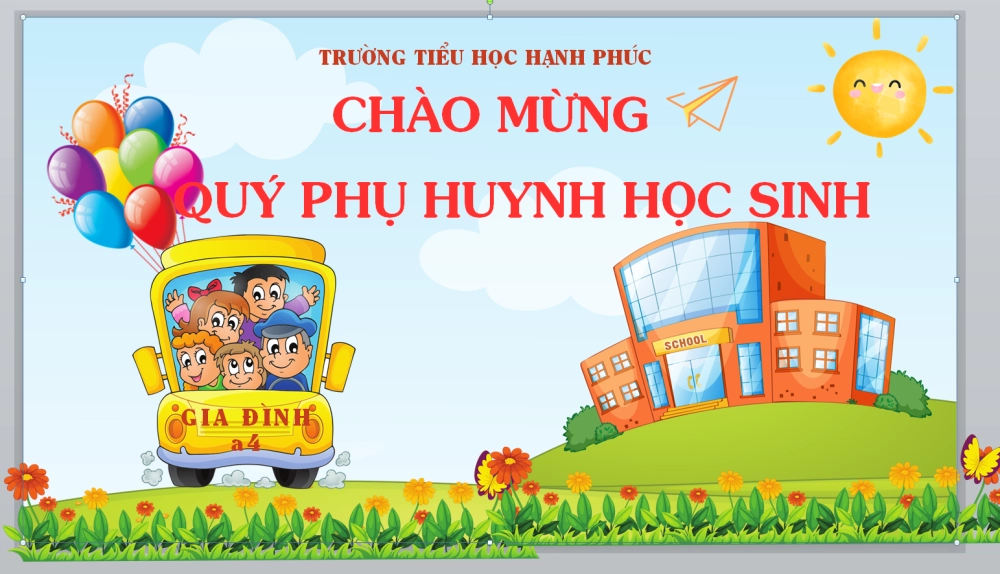 Background họp phụ huynh cute mang lại cảm giác gần gũi