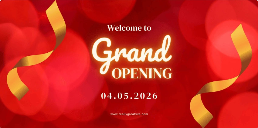 Background khai trương thiết kế tinh tế nổi bật