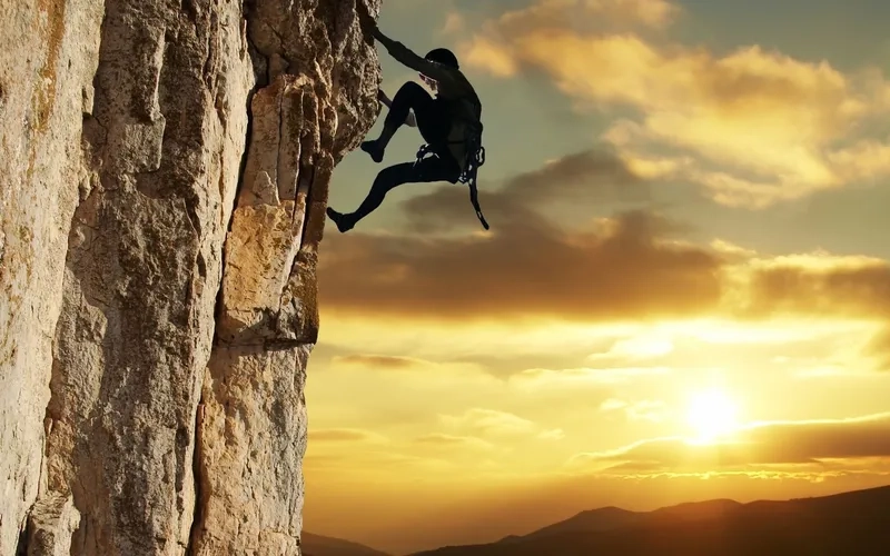 Thể hiện tinh thần vận động cùng background leo núi thể thao năng động