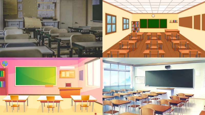 Background lớp học tạo không khí học tập tích cực