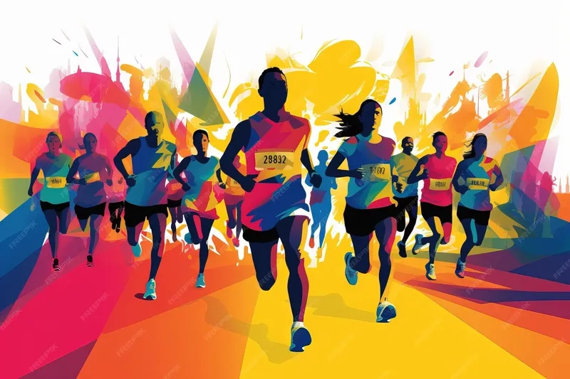 Trang trí sự kiện bằng background marathon sự kiện