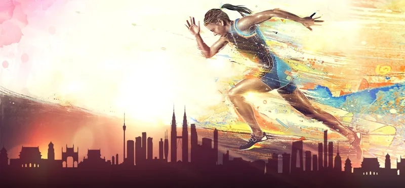 Sự tinh tế từ background marathon đơn giản