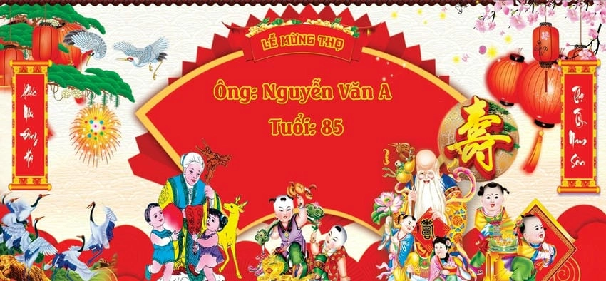 Background mừng thọ mang đến không gian ấm áp và vui tươi