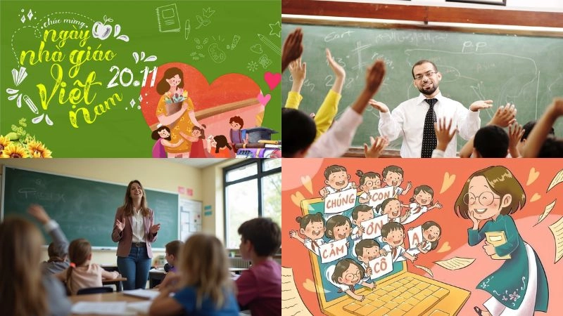 Background nhà giáo tôn vinh nghề gieo hạt tri thức